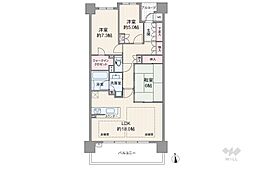 ジオ彩都いぶきの森 3LDKの間取図画像
