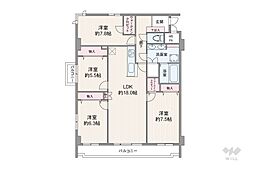 OTC北橋グランドコーポ 4LDKの間取図画像