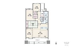ローレルコート北緑丘 4LDKの間取図画像