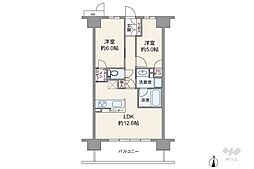 エスリード江坂グランアリーナ 2LDKの間取図画像