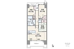 千里中央エアヒルズ 3LDKの間取図画像