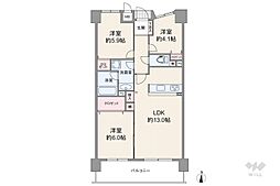 ファミール北大阪下新庄 3LDKの間取図画像