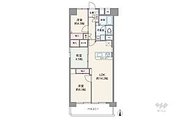 シャトー新大阪 3LDKの間取図画像