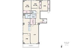 ルネ千里丘3号棟 4LDKの間取図画像