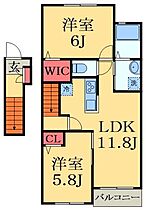 千葉県茂原市大芝３丁目（賃貸アパート2LDK・2階・55.68㎡） その2