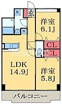 千葉県市原市北国分寺台１丁目（賃貸マンション2LDK・3階・60.03㎡） その2