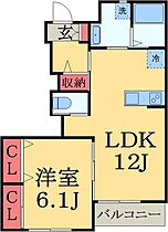 千葉県茂原市大芝２丁目（賃貸アパート1LDK・1階・43.31㎡） その2