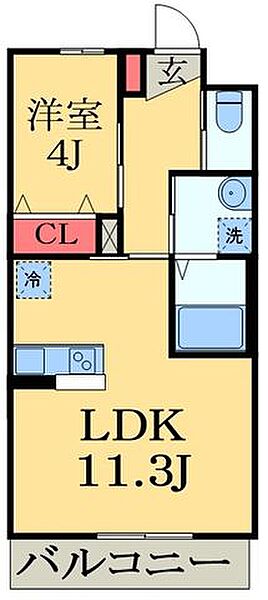 千葉県千葉市中央区今井町(賃貸アパート1LDK・2階・38.25㎡)の写真 その2