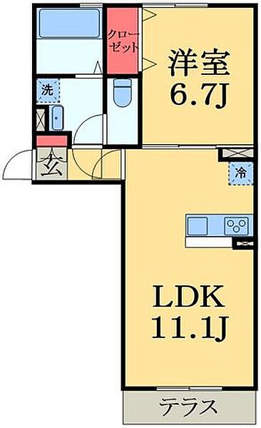 千葉県千葉市緑区おゆみ野３丁目(賃貸アパート1LDK・1階・42.93㎡)の写真 その2