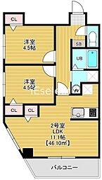 FOUR SIDE さくら公園前 2LDKの間取図画像