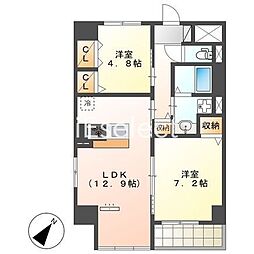 アーバンパレス 2LDKの間取図画像