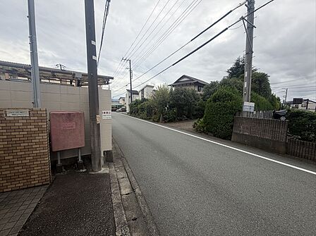 前面道路写真。