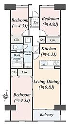 間取図画像 3LDK