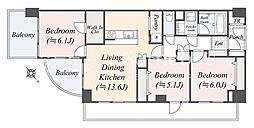 間取図画像 3LDK