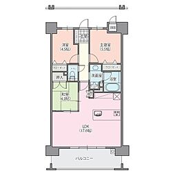 トラスト別府駅前 3LDKの間取図画像