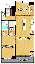 福岡県北九州市小倉北区大手町（賃貸マンション2LDK・10階・74.43㎡） その2