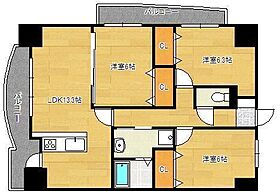 ＶＥＲＤＥ大手町  ｜ 福岡県北九州市小倉北区大手町（賃貸マンション3LDK・9階・70.92㎡） その2