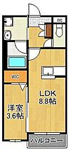 プレステージ熊谷  ｜ 福岡県北九州市小倉北区熊谷3丁目（賃貸マンション1LDK・1階・32.98㎡） その2