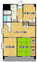 第17共立ビル 3LDKの間取図画像