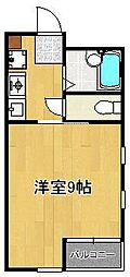 MOON下到津D 1Kの間取図画像