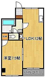 シェリール井堀通り 1LDKの間取図画像