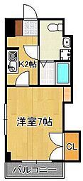 メゾンブリアント 1Kの間取図画像