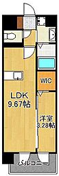 KSK南小倉コアプレイス 1LDKの間取図画像