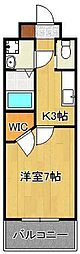 ギャラン竪町 1Kの間取図画像