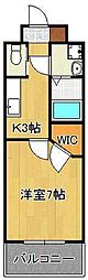 ギャラン竪町 1Kの間取図画像