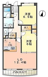 シャルム 2LDKの間取図画像