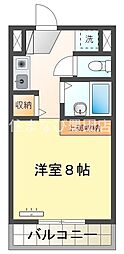 ステップ8 ワンルームの間取図画像