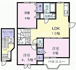 アビタシオン郷前 3LDKの間取図画像