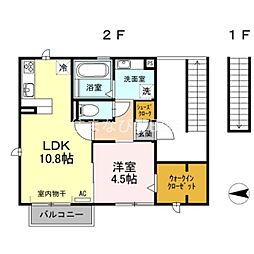 ビオス 1LDKの間取図画像