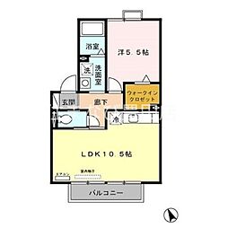 セジュールロイヤルA 1LDKの間取図画像