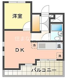 ソレイユ豊田 1DKの間取図画像