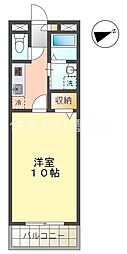 アンプルールフェールM's2 1Kの間取図画像
