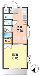 第三丸太荘 1DKの間取図画像