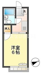 ビレッヂ近藤 1Kの間取図画像