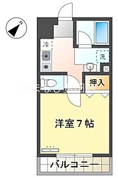 オアシス上豊田 1Kの間取図画像