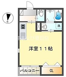 Daisy ワンルームの間取図画像