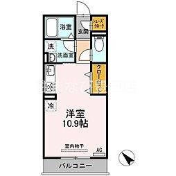 ベッロ・ルーチェ4 ワンルームの間取図画像