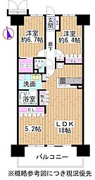 ポレスター鵜の森ブライトフォート 3LDKの間取図画像
