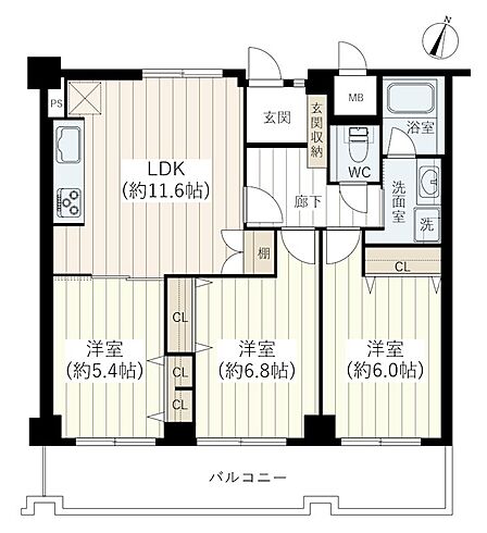 3LDK 間取り