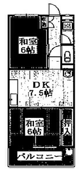 兵庫県明石市西明石南町2丁目(賃貸マンション2DK・2階・40.00㎡)の写真 その2