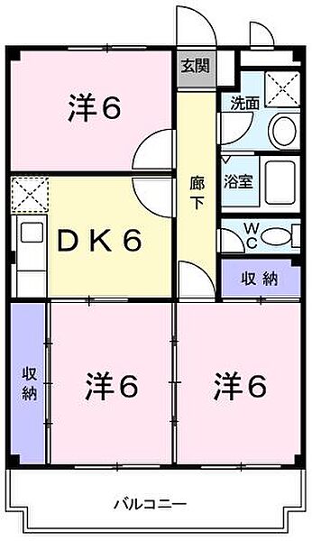 兵庫県姫路市西今宿2丁目(賃貸マンション3DK・2階・56.51㎡)の写真 その2