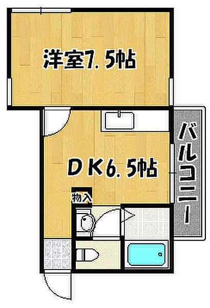 兵庫県明石市北王子町(賃貸アパート1DK・2階・28.05㎡)の写真 その2