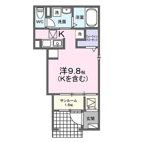 兵庫県姫路市飾磨区英賀清水町2丁目(賃貸アパート1R・1階・29.40㎡)の写真 その2