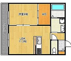 兵庫県明石市魚住町錦が丘4丁目（賃貸アパート1LDK・2階・44.92㎡） その2