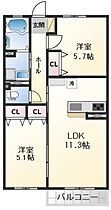 兵庫県相生市向陽台（賃貸アパート2LDK・2階・47.77㎡） その2