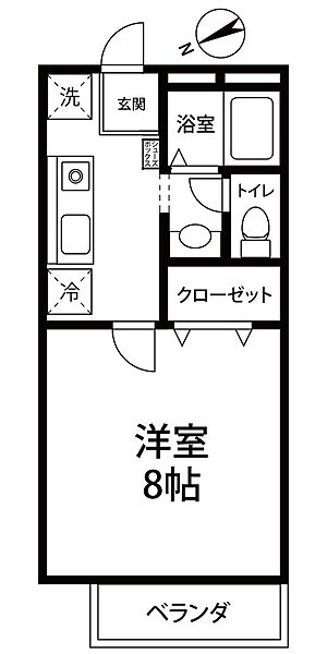 ヴェキレンテ 102号室｜石川県金沢市山科1丁目(賃貸アパート1K・1階・25.57㎡)の写真 その2